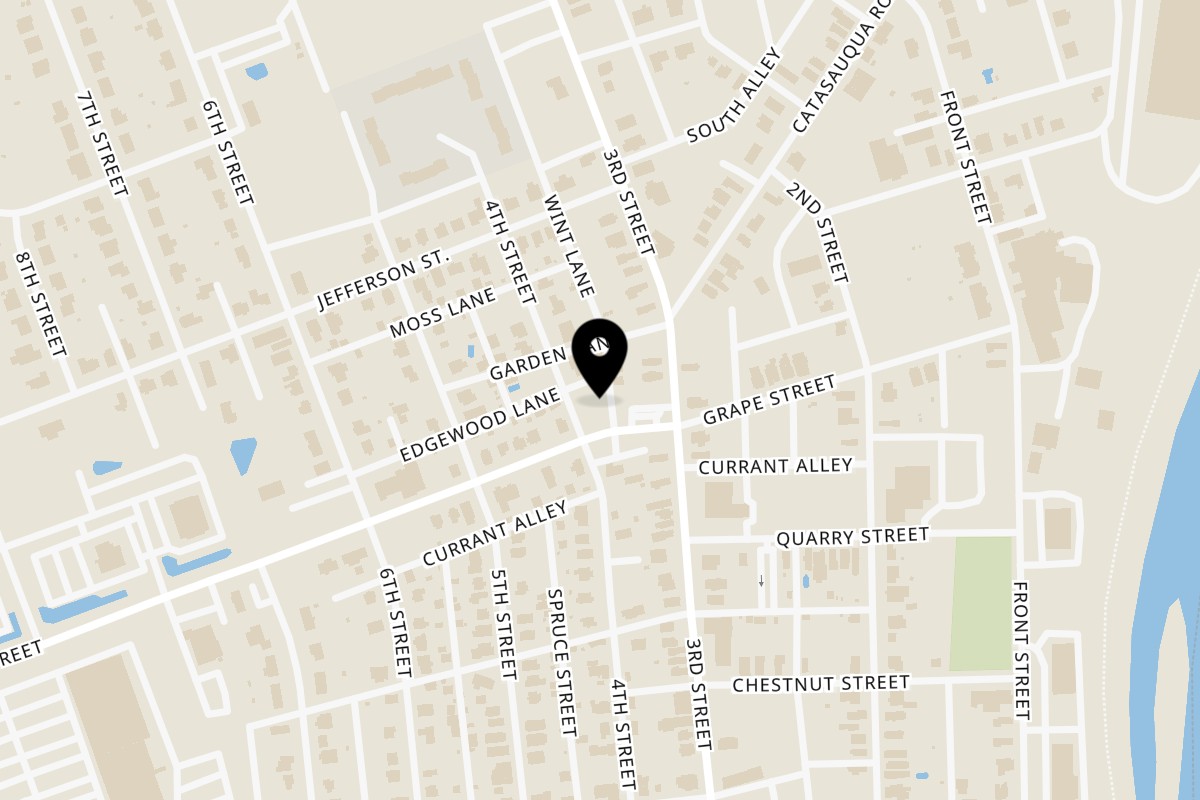 Map showing the location of A1 Fresh Kitchen on Inside A1 Bazaar, 331 Grape St in Whitehall Township